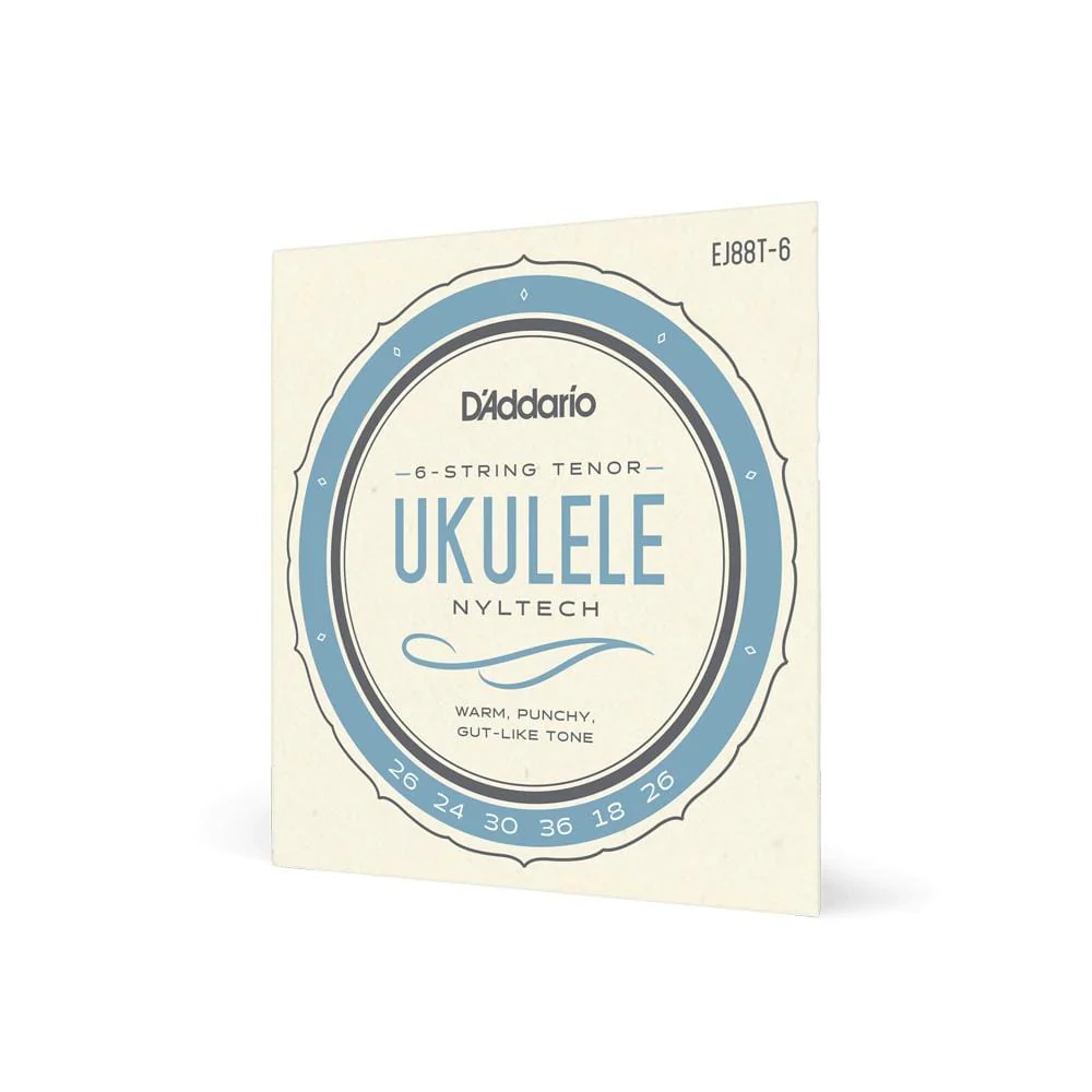 D'Addario EJ88T 6 Tenor 6 String Ukulele String Set
