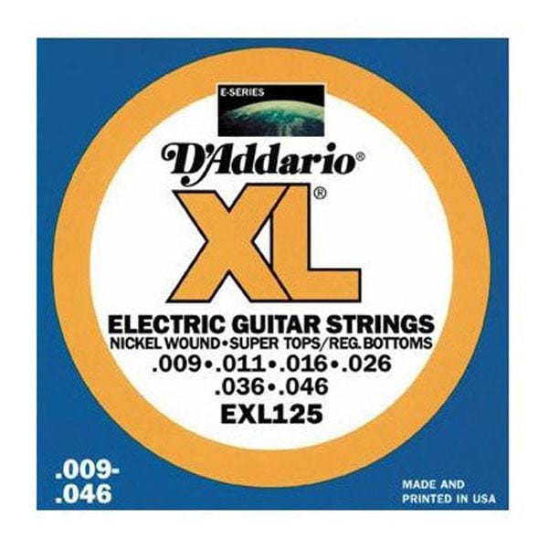 D'Addario EXL125 Light Top/Regular Bottom Electric Guitar Strings - 0.09-0.46
