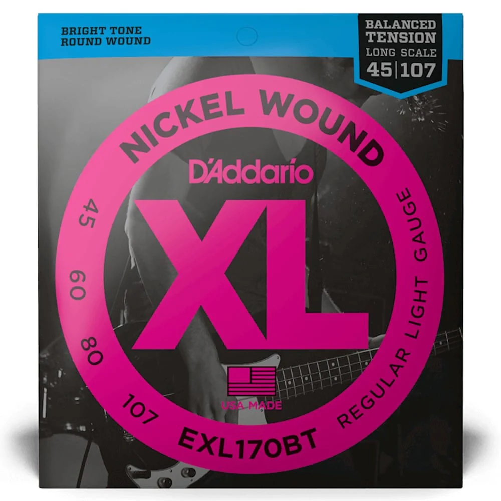 D'Addario EXL170BT Bass Guitar Strings Balanced Tension Nickel Wound