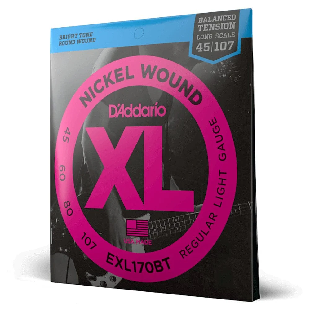 D'Addario EXL170BT Bass Guitar Strings Balanced Tension Nickel Wound - Image 2