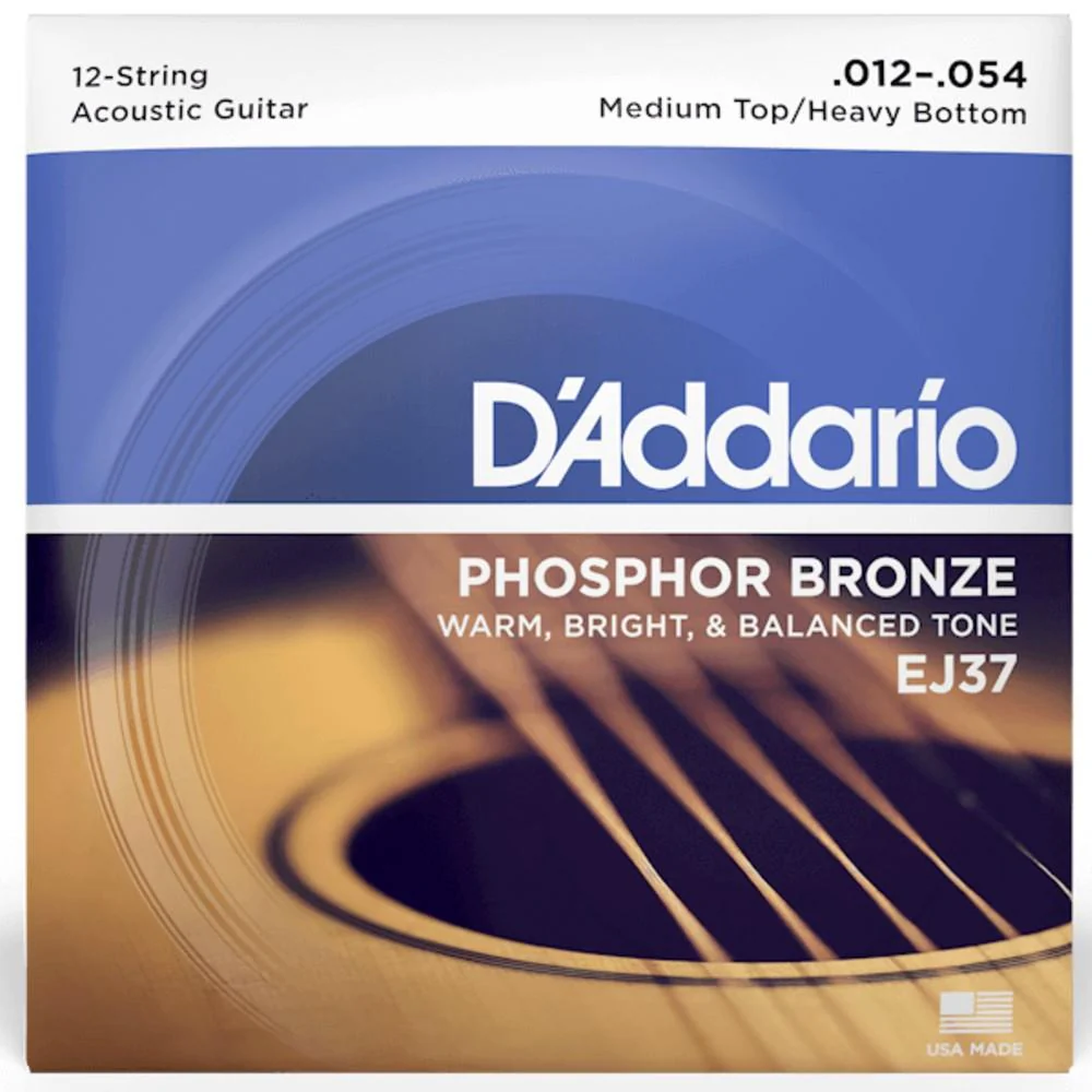 D'Addario Phosphor Bronze 12 String Acoustic Guitar String Set