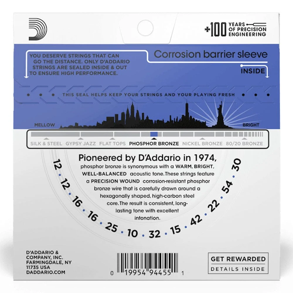 D'Addario Phosphor Bronze 12 String Acoustic Guitar String Set - Image 3