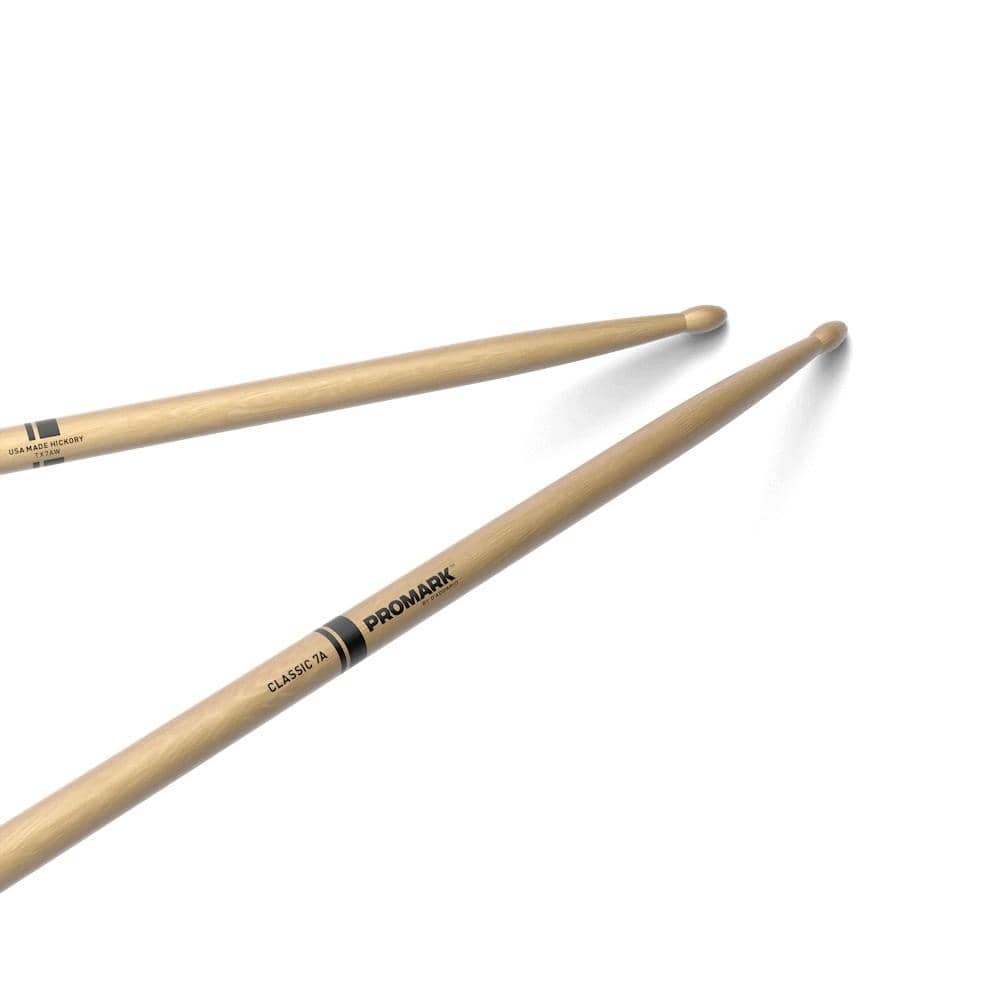 D'Addario TX7AW Classic Hickory Wood Tip Drumstick - 7A - Image 2