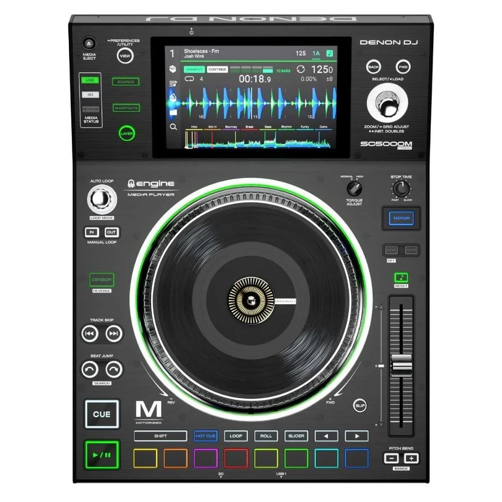 Denon DJ SC5000M Prime Professional DJ Media Player with Motorized Platter and 7 Inch Multi-Touch Display