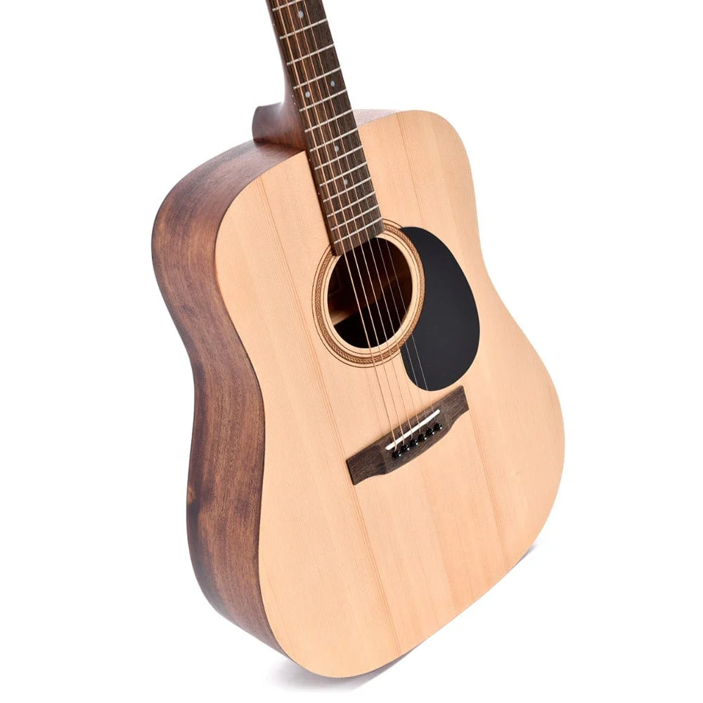 Ditson D-10 6 String Acoustic Guitar - Natural - Image 3