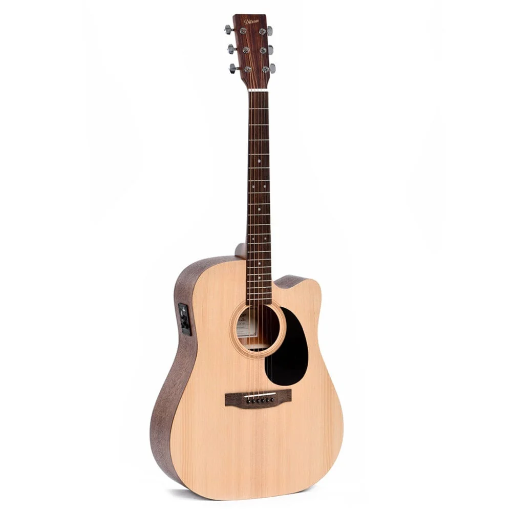 Ditson DC-10E 6 String Electro Acoustic Guitar - Natural
