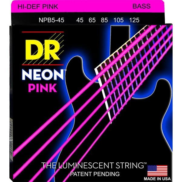 DR NPB5-45 Bass Guitar Strings - 5 String - 45-125