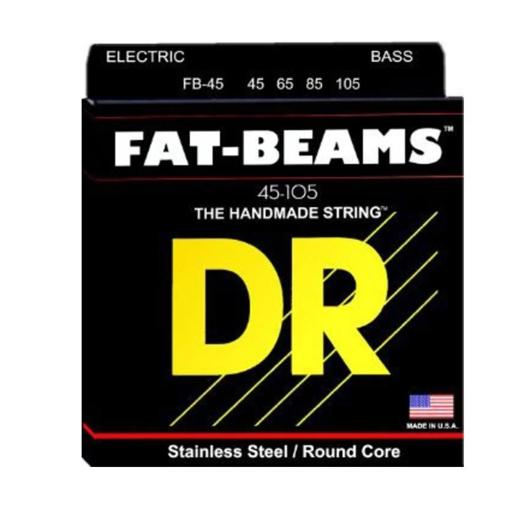 DR String FB45 Fat Beam Stainless Steel Bass Strings - Medium - 45-105