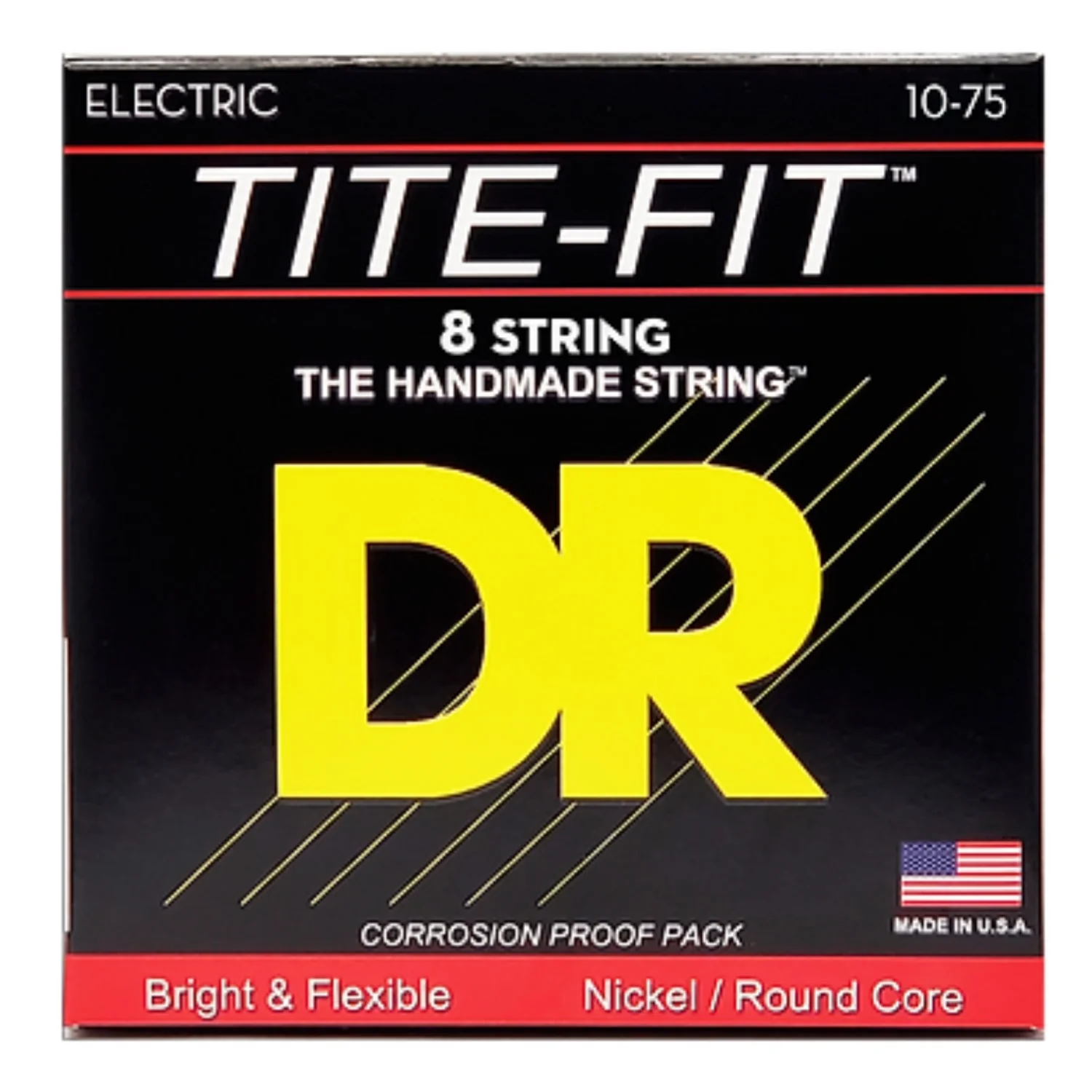 DR String TF8-10 Tite-Fit 8-String Medium Electric Guitar Strings Set - .010-.075 - Image 2