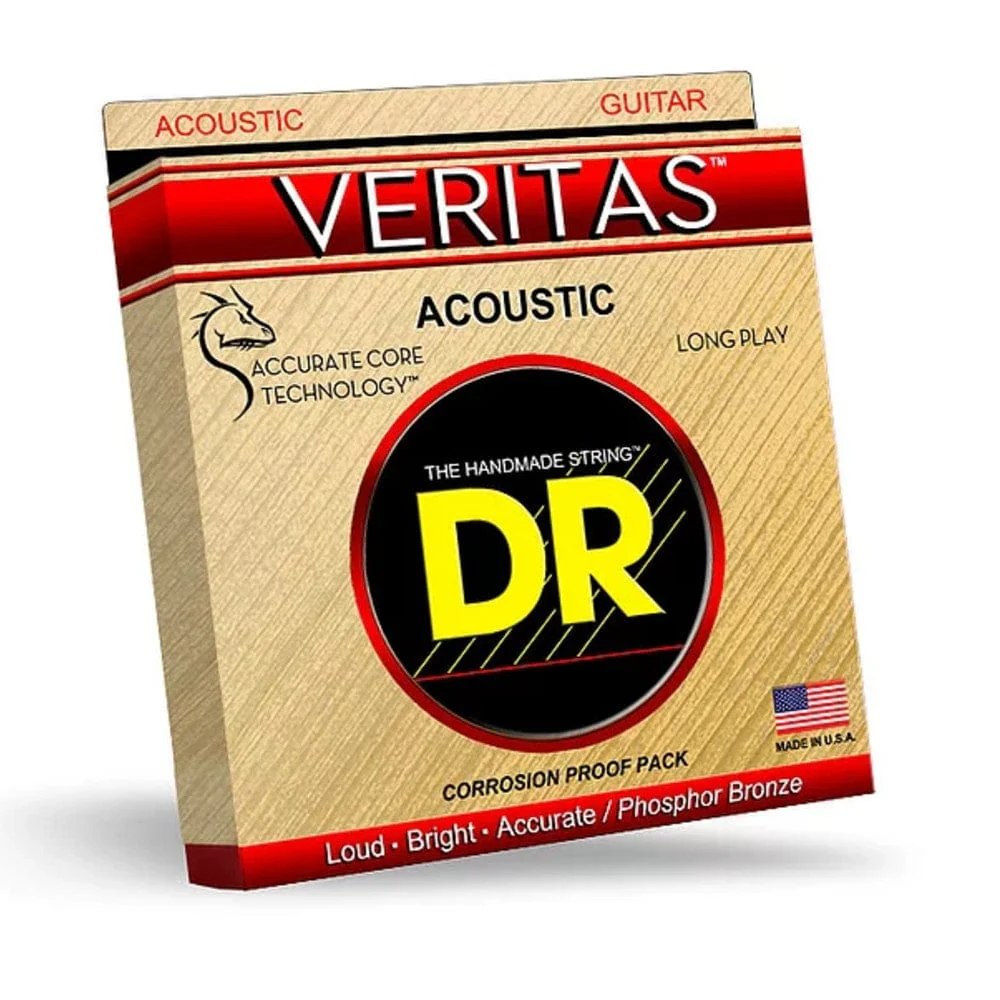 DR String Veritas Coated Core Technology Acoustic Guitar Strings - Custom Light - 11-50