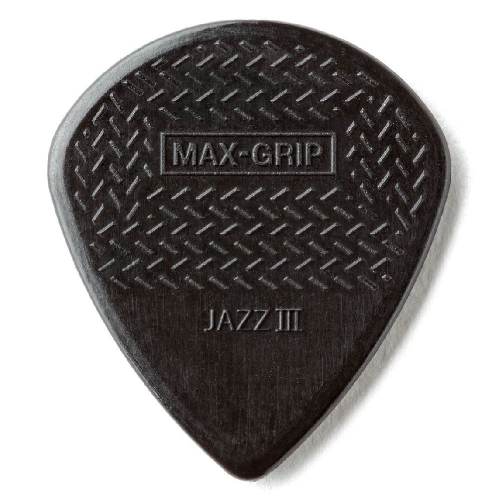 Dunlop 471R3S Max Grip Jazz III Stiffo Picks - Pack of 6