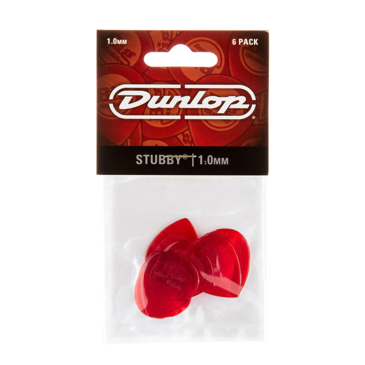 Dunlop 474R Stubby Guitar Picks - Pack of 6 - 1.0mm - Image 2