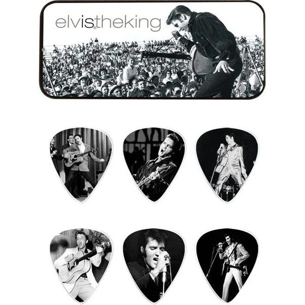 Dunlop Elvis the King Pick Tin - Pack of 6 - Medium