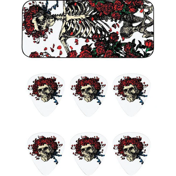 Dunlop Grateful Dead Rosemary Pick Tin with Pack of 6 - Medium