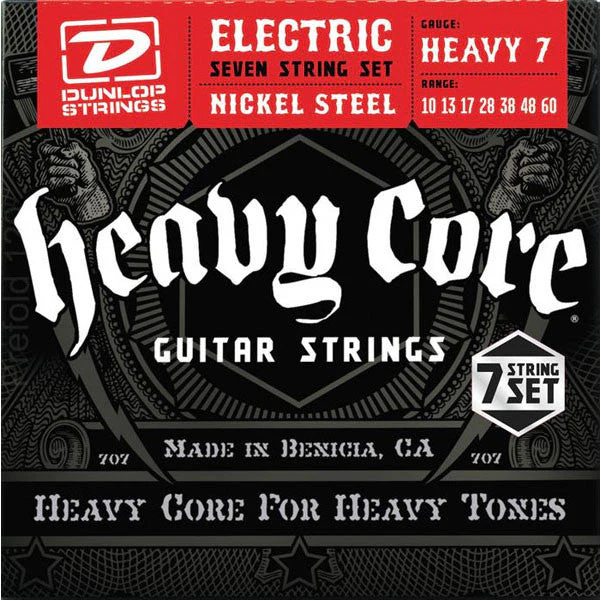 Dunlop Heavy Core 7-String Electric Guitar Strings - Heavy Gauge - 0.10-0.48