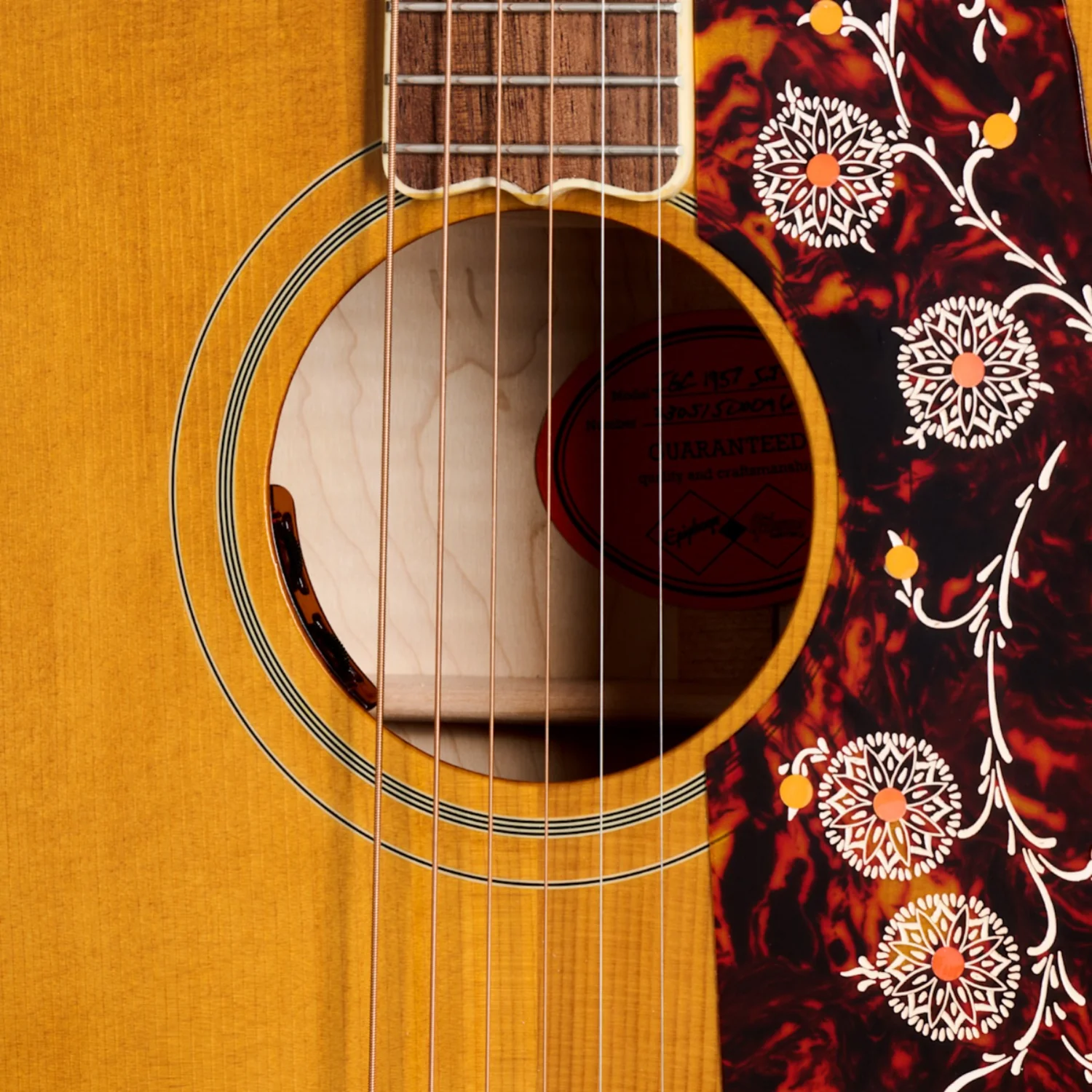 Epiphone 1957 SJ-200 6 String Electro Acoustic Guitar with Hard-Shell Case - Image 3