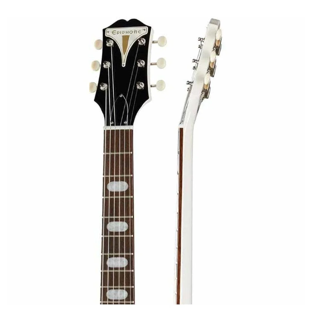 Epiphone Crestwood Tremotone Custom 6 String Electric Guitar - Polaris White - Image 5