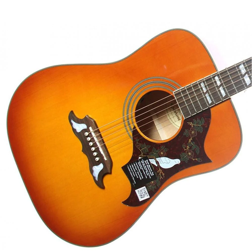 Epiphone Dove Studio 6 String Electro Acoustic Guitar - Violinburst - Image 2