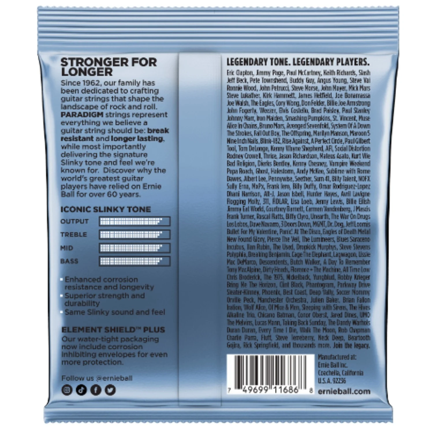 Ernie Ball 2018 Paradigm Slinky Electric Guitar Strings - 9.5-44 - Image 2