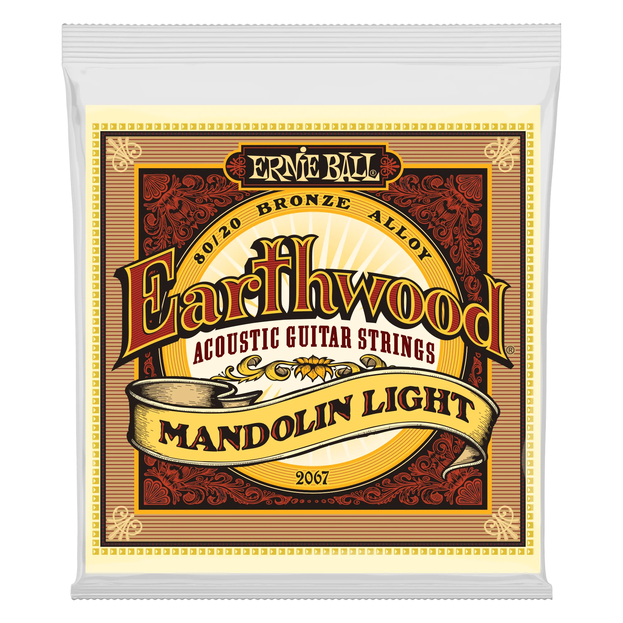 Ernie Ball 2067 Earthwood 80/20 Bronze Mandolin Light Strings