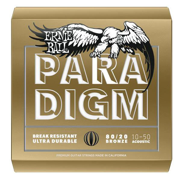 Ernie Ball 2090 Paradigm Ex Light 80/20 Bronze Acoustic Guitar Strings - 10-50