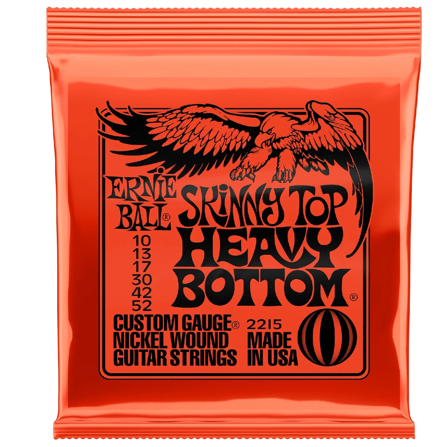 Ernie Ball 2215 Electric Guitar Strings - Skinny Top, Heavy Bottom - 0.10-0.52