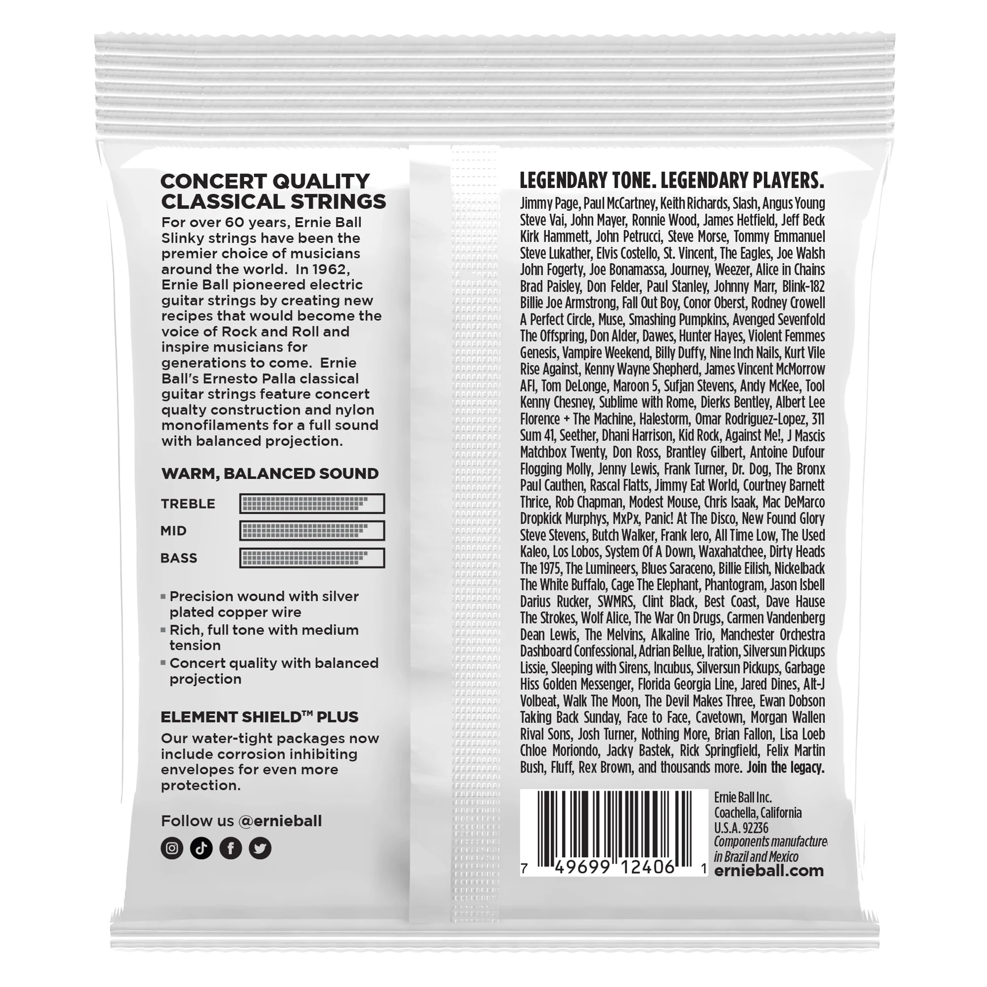 Ernie Ball 2406 Acoustic Guitar Strings - Ernesto Palla, Nylon - Image 2