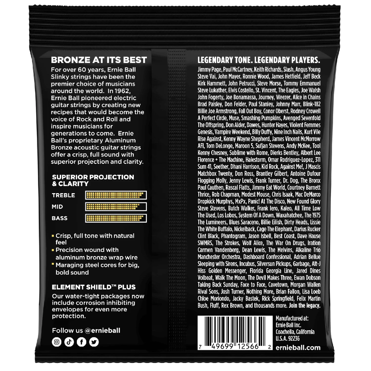 Ernie Ball 2566 Acoustic Guitar Strings - Aluminum Bronze - .012-.054 - Image 2