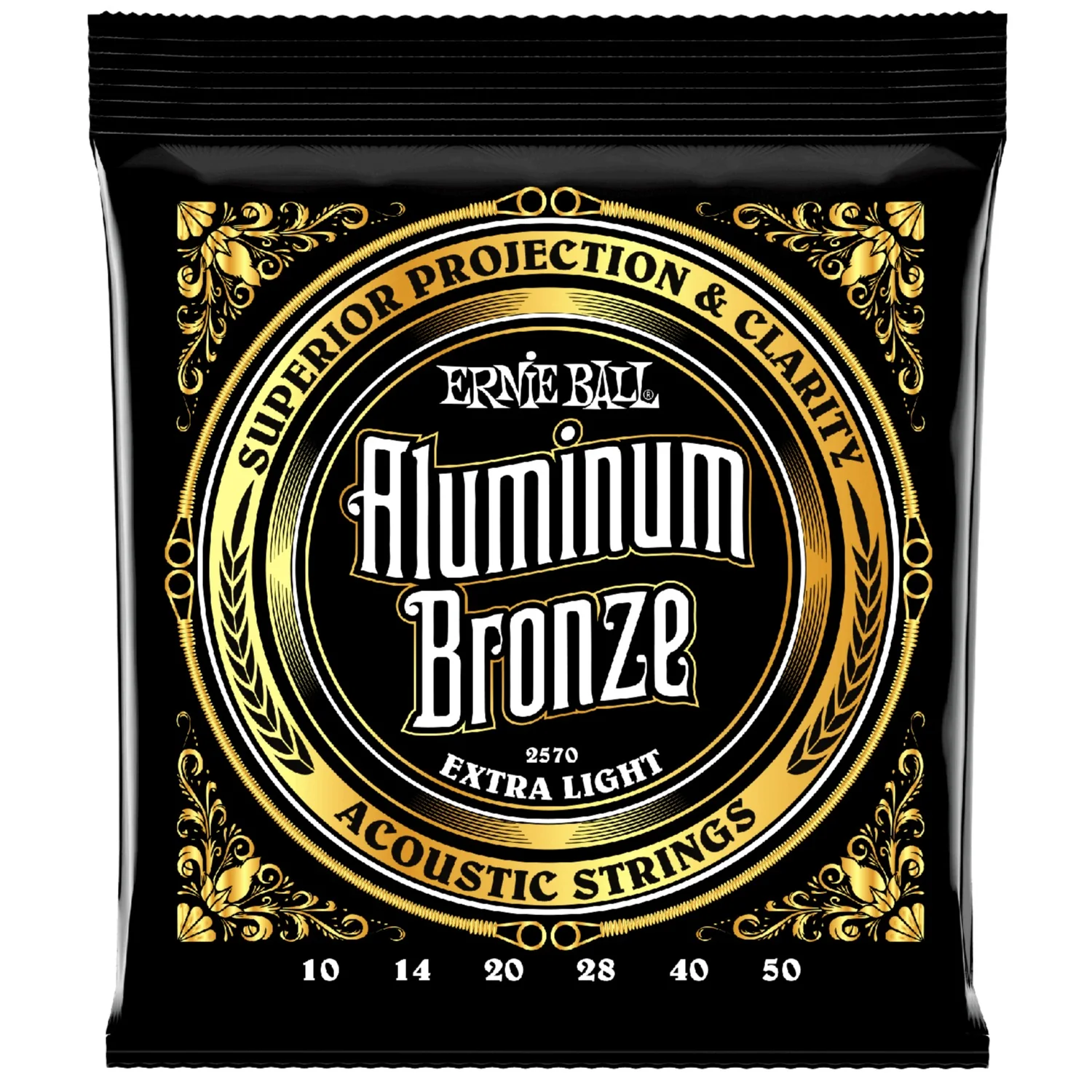 Ernie Ball 2570 Aluminum Bronze Acoustic Guitar Strings   - Extra Light - .010-.050