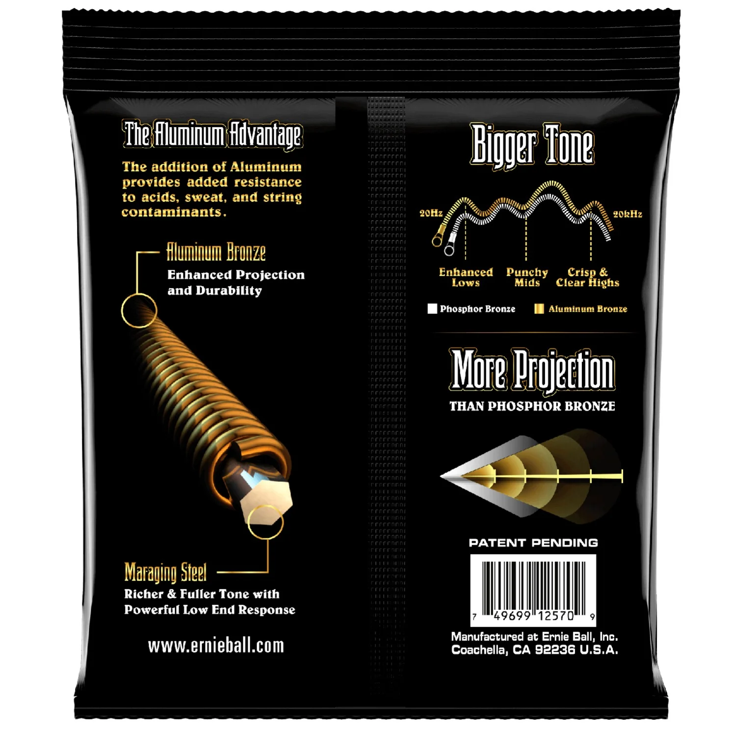 Ernie Ball 2570 Aluminum Bronze Acoustic Guitar Strings   - Extra Light - .010-.050 - Image 2