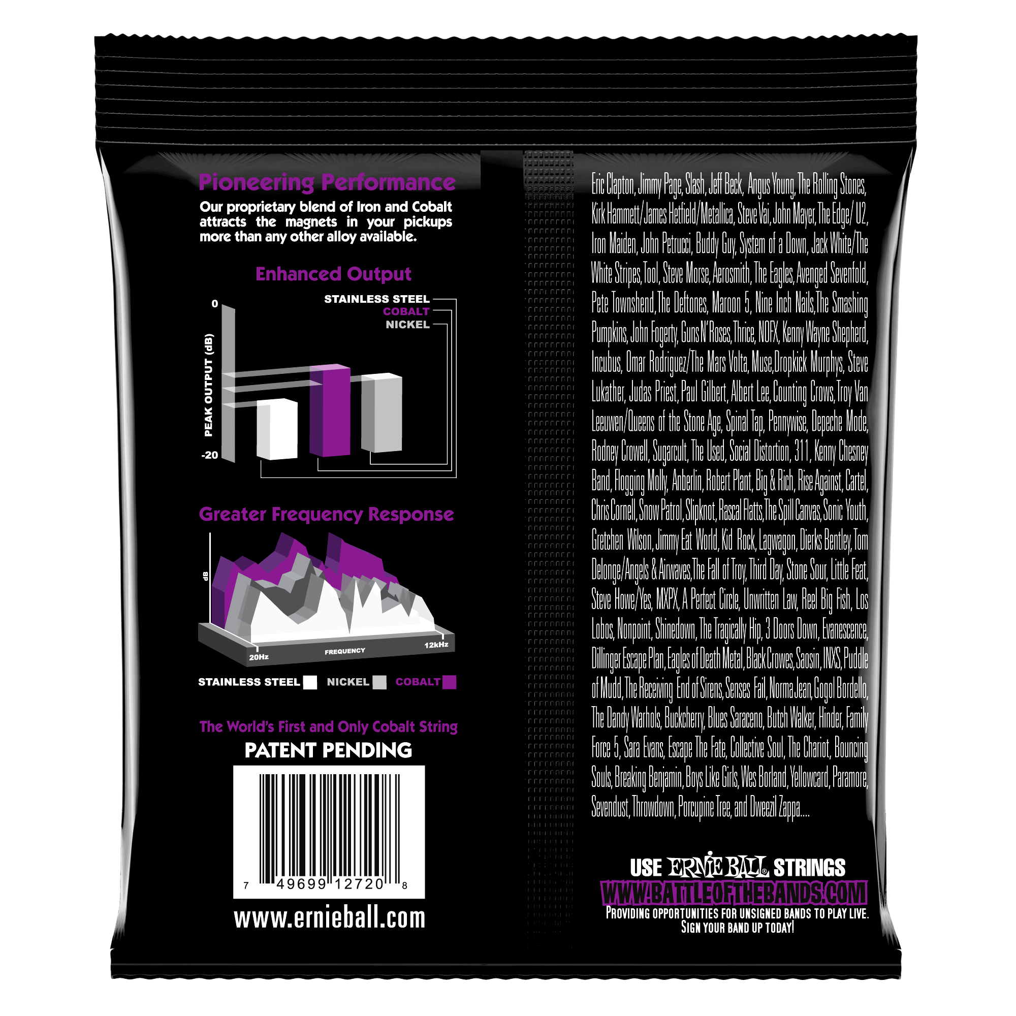 Ernie Ball 2720 Power Slinky Cobalt Electric Guitar Strings - 11-48 - Image 2