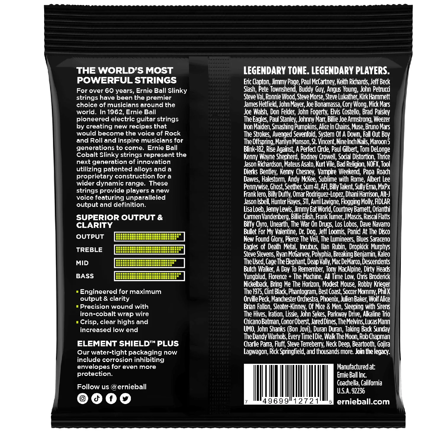 Ernie Ball 2721 Cobalt Regular Slinky Electric Guitar Strings - Image 2