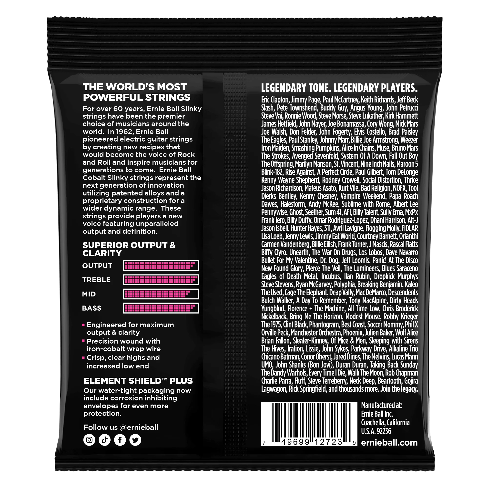 Ernie Ball 2723 Cobalt Super Slinky Electric Guitar Strings - 0.11-0.42 - Image 2