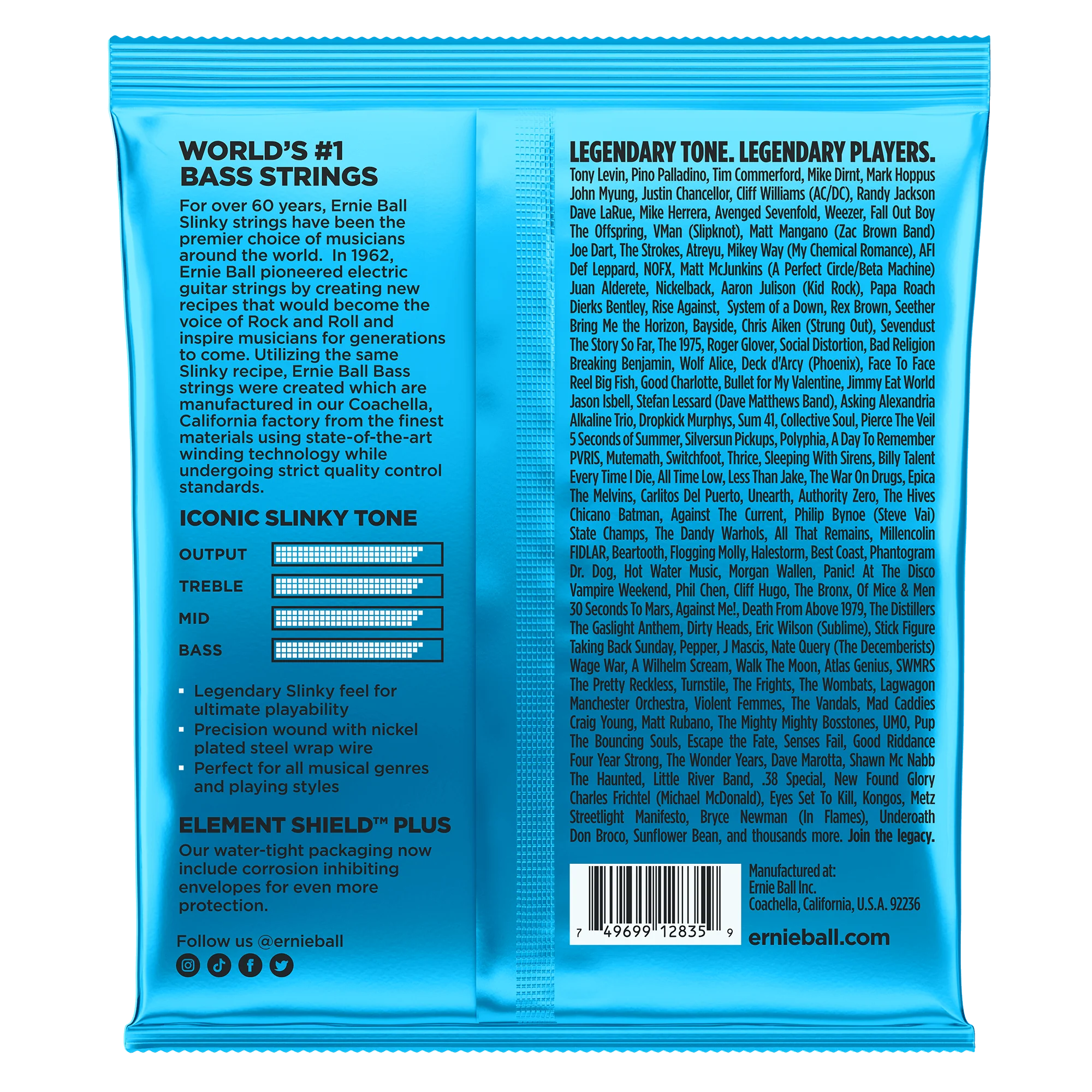 Ernie Ball 2835 Extra Slinky Bass Strings, Round Wound - 0.40-0.95 - Image 2