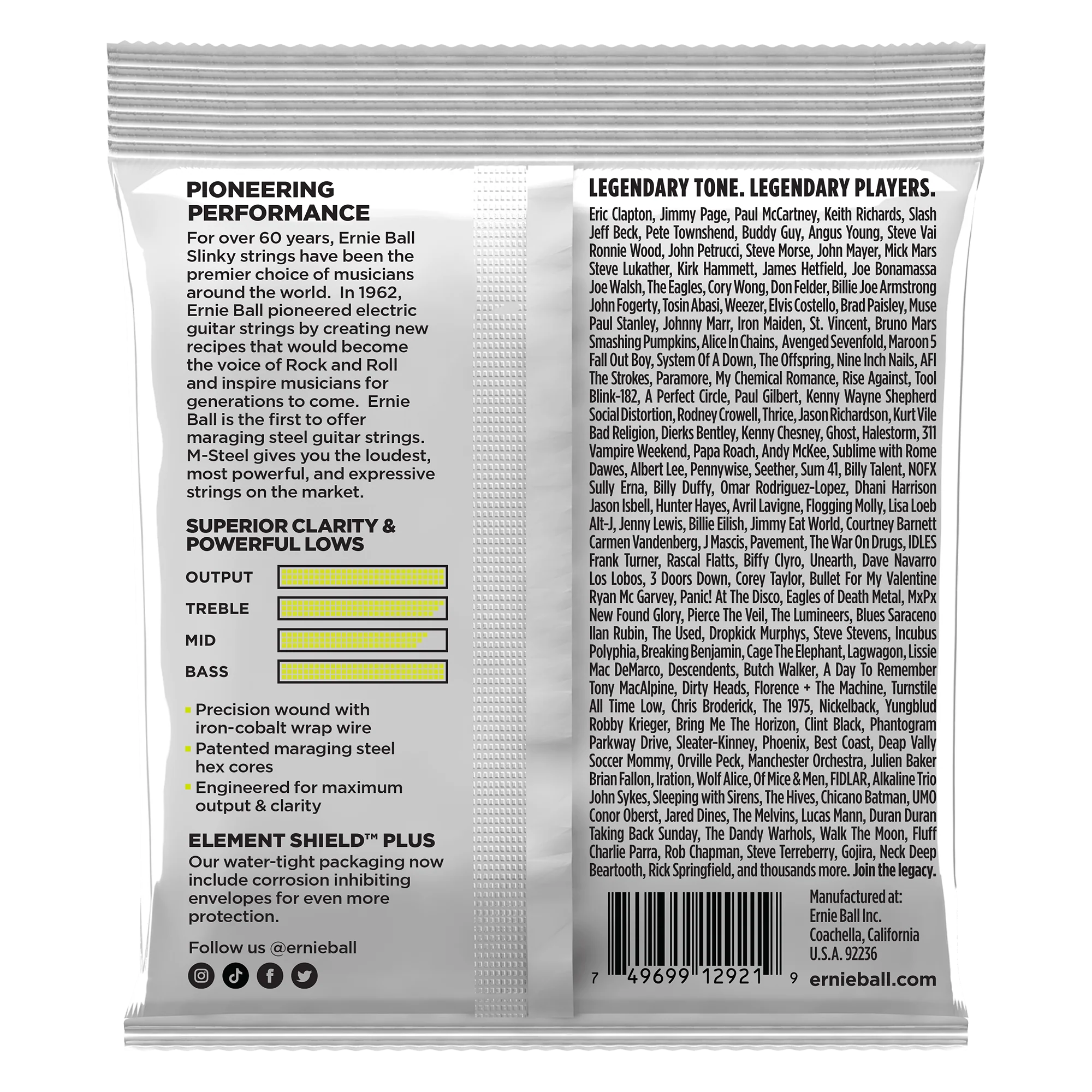 Ernie Ball 2921 M-Steel Regular Slinky Electric Guitar Strings - Image 2