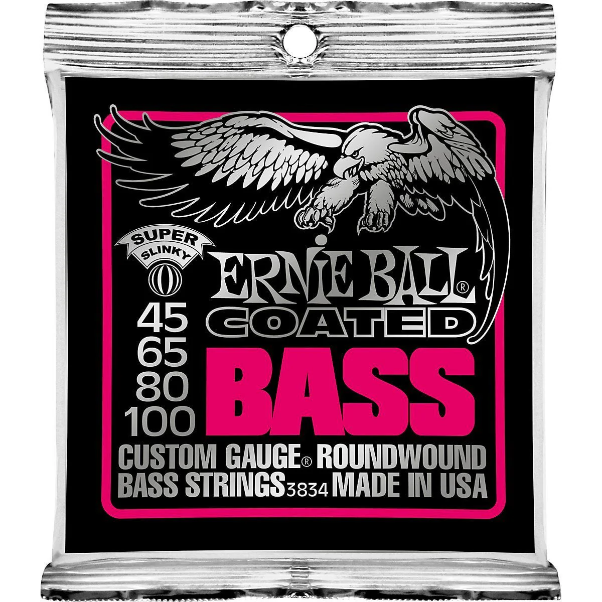 Ernie Ball 3834 Coated Bass Guitar Strings - Super Slinky