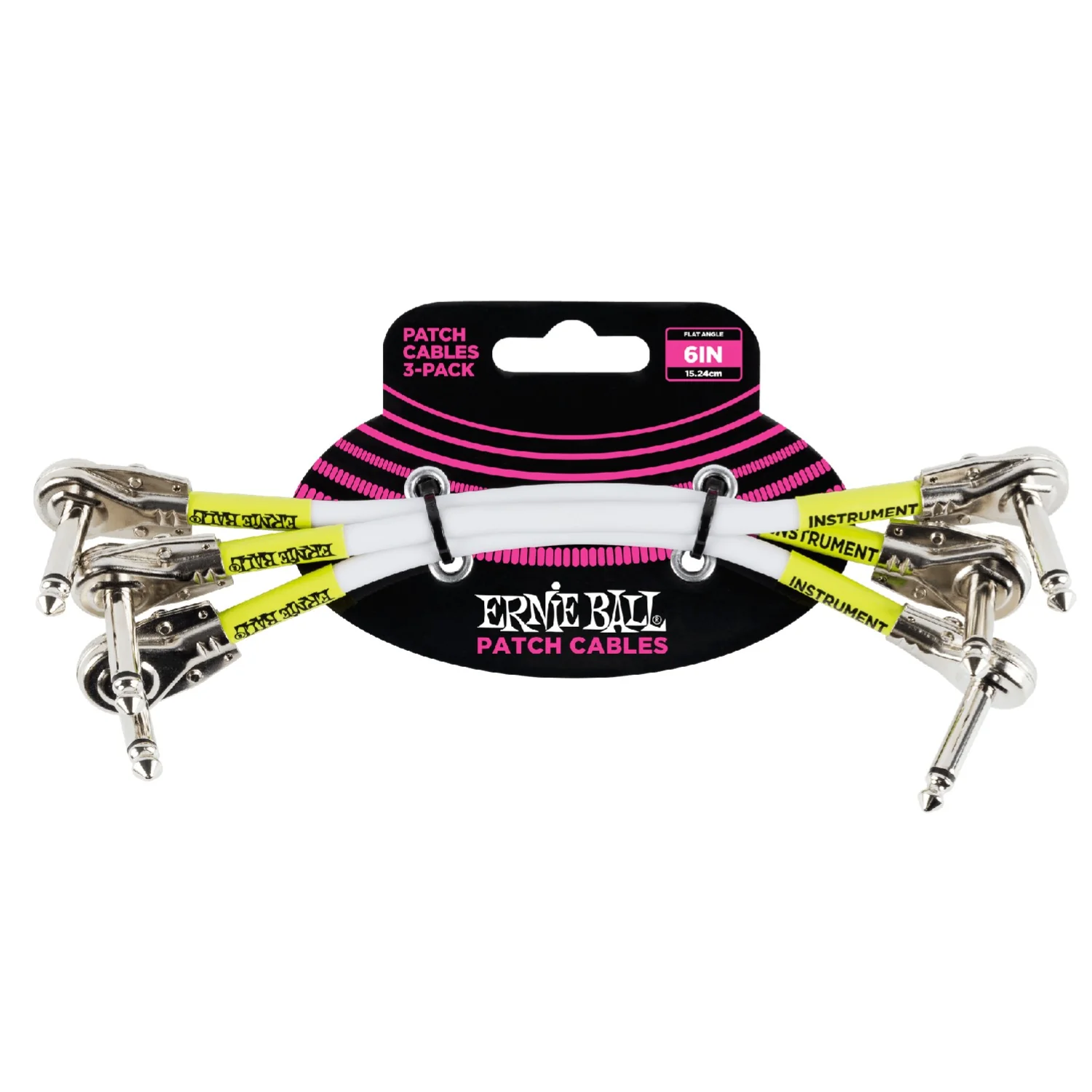 Ernie Ball 6 Inch Right Angle Patch Cable - 3 Pack