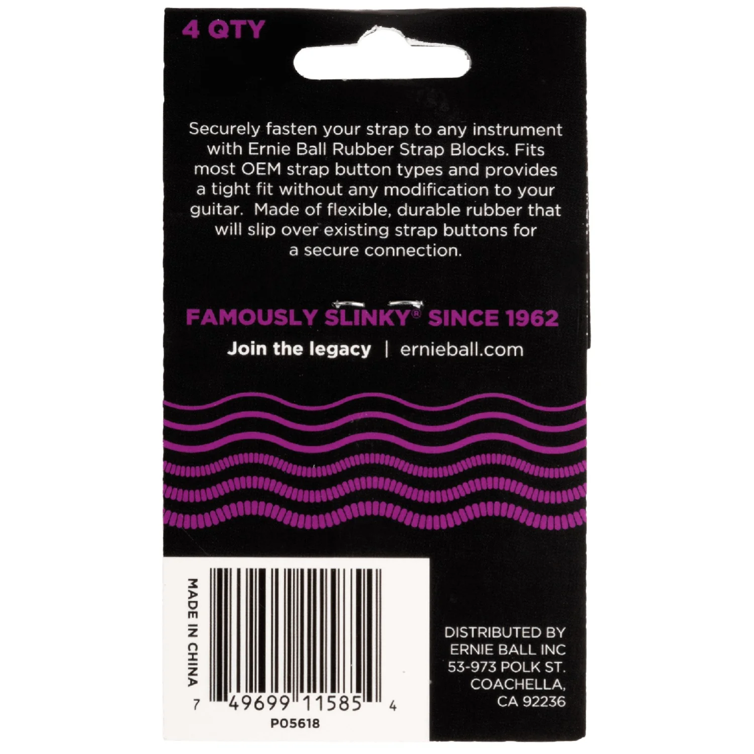 Ernie Ball Strap Blocks - 4 Pack - Image 2