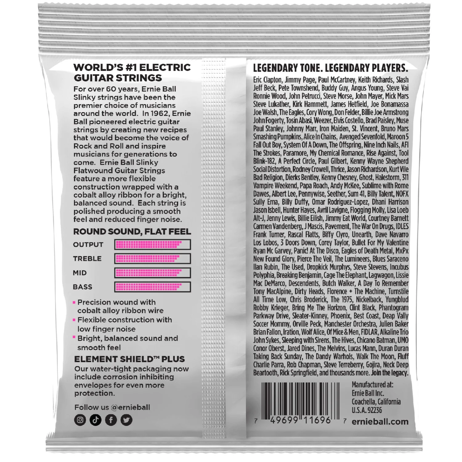 Ernie Ball Super Slinky Flatwound Electric Guitar Strings - 09-42 - Image 2