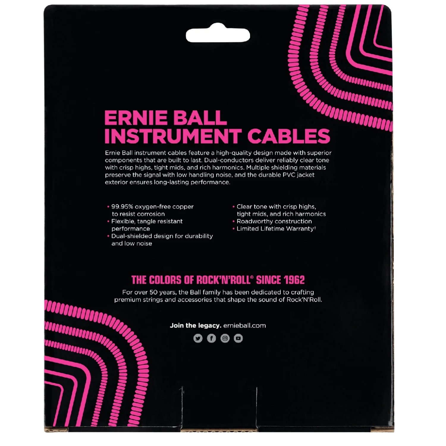 Ernie Ball Ultradurable 30 Ft Coiled Straight-Straight Instrument Cable - Image 5