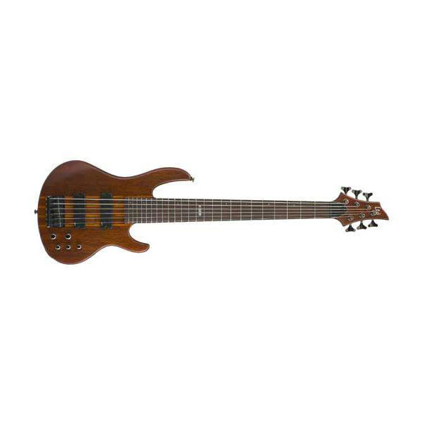ESP LTD D-6 Bass Guitar - 6-String, Satin Natural