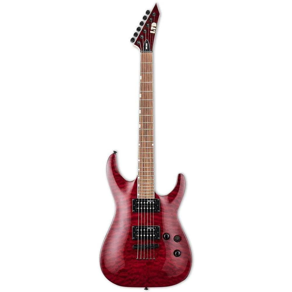 ESP LTD MH-200QM NT 6 String Electric Guitar - See Thru Black Cherry