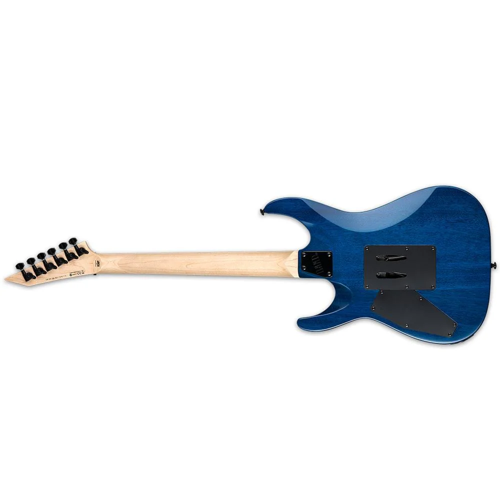 ESP LTD MH-203QM 6-String Electric Guitar - Maple Fretboard - See Thru Blue - Image 3