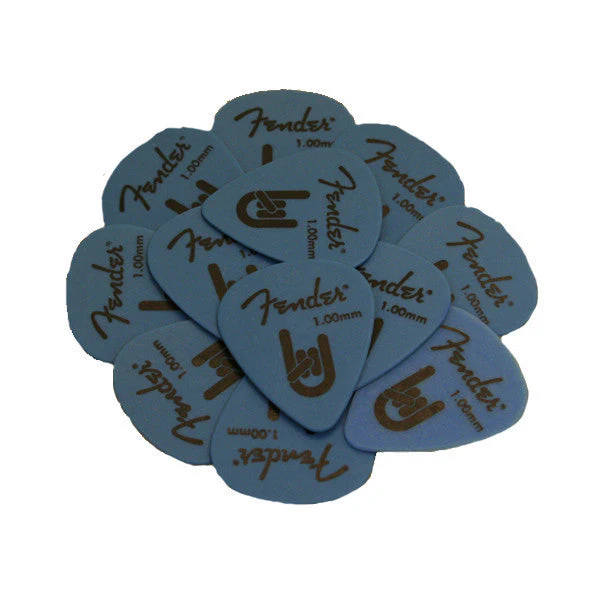 Fender 351 Rock On Delrin Heavy Picks - Blue - Pack of 6 - 1.0mm