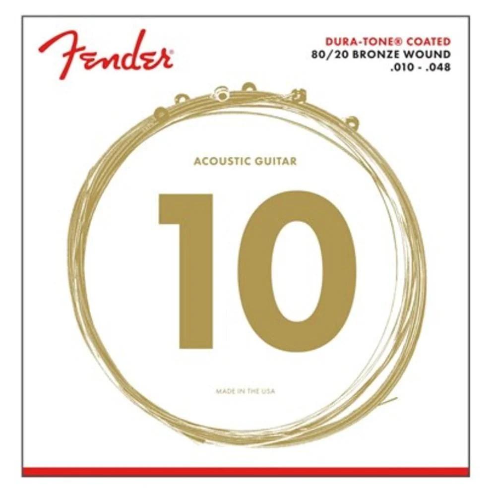 Fender 880XL Acoustic Guitar Strings - 80/20, Dura-Tone Coated - 10-48