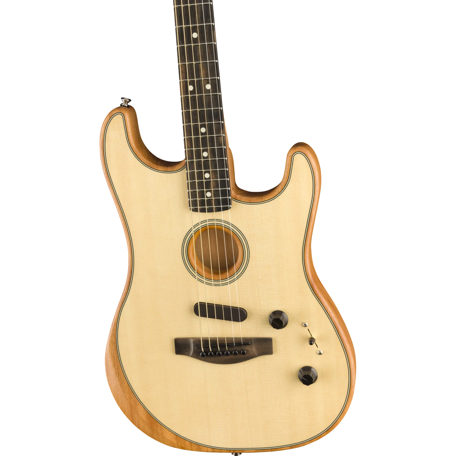 Fender Acoustasonic Stratocaster 6-Strings Electro Acoustic Guitar With Gig Bag - Image 11