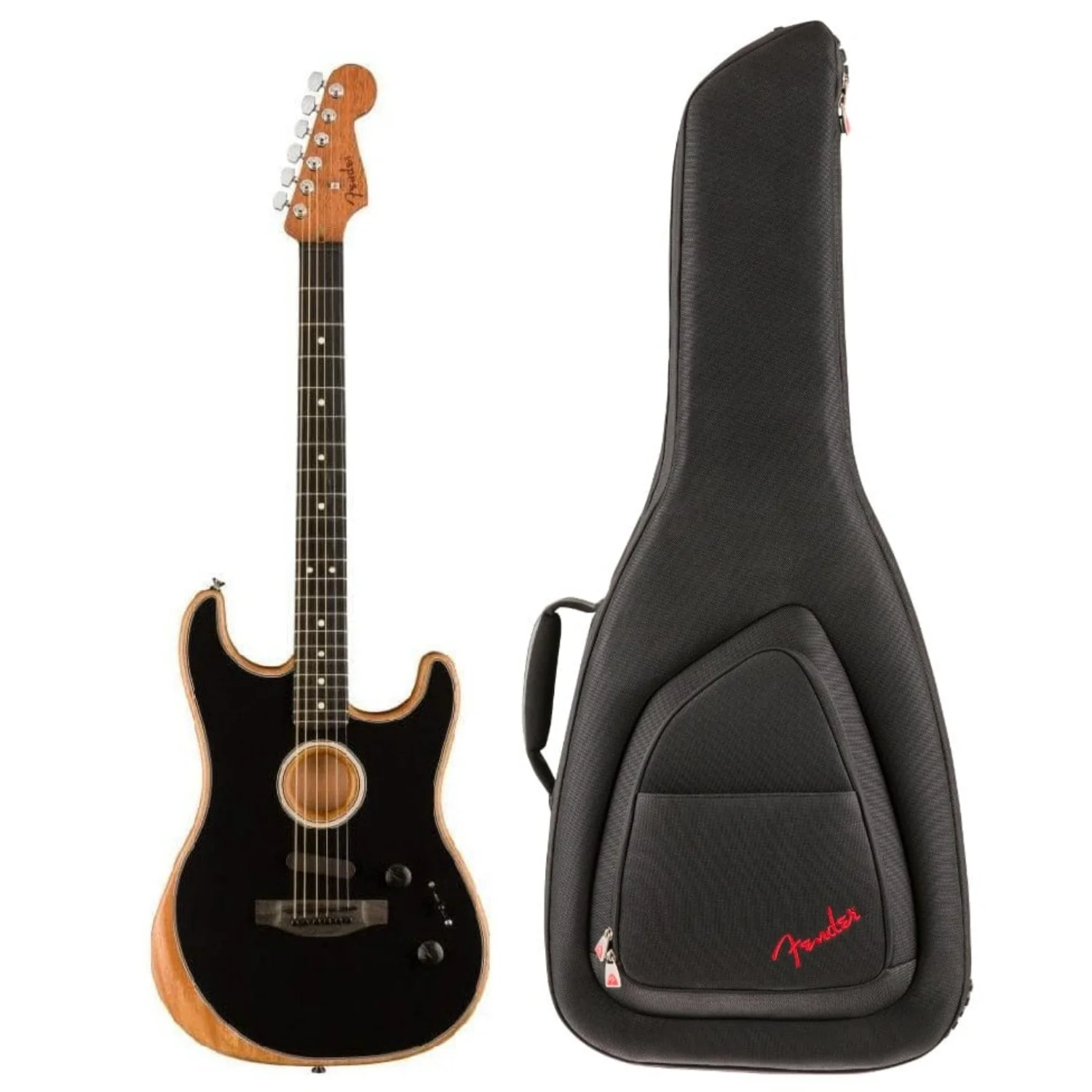 Fender Acoustasonic Stratocaster 6-Strings Electro Acoustic Guitar With Gig Bag - Image 23