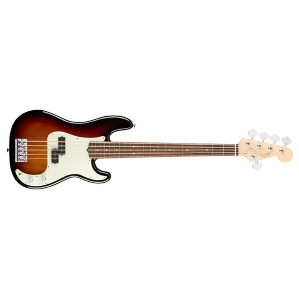 Fender American Professional Precision Bass V 5 String Bass Guitar - 3 Color Sunburst