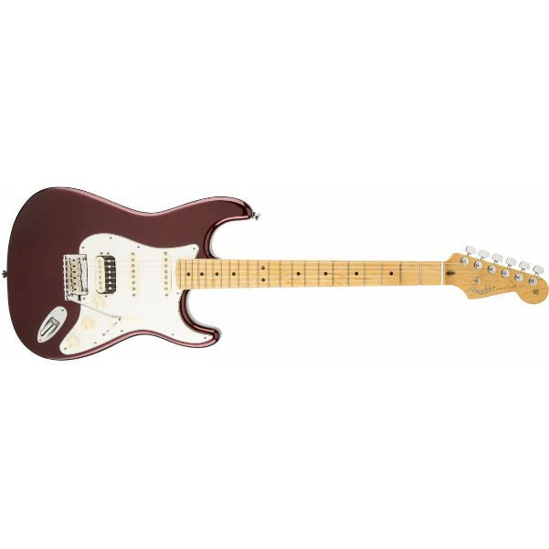 Fender American Standard Stratocaster Electric Guitar HSS Shawbucker, Maple Fingerboard, Bordeaux Metallic
