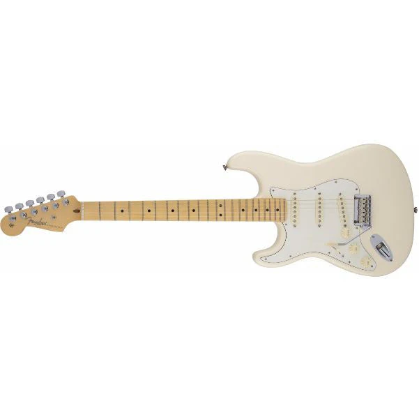 Fender American Standard Stratocaster Electric Guitar Left-Handed, Maple Fingerboard, Olympic White